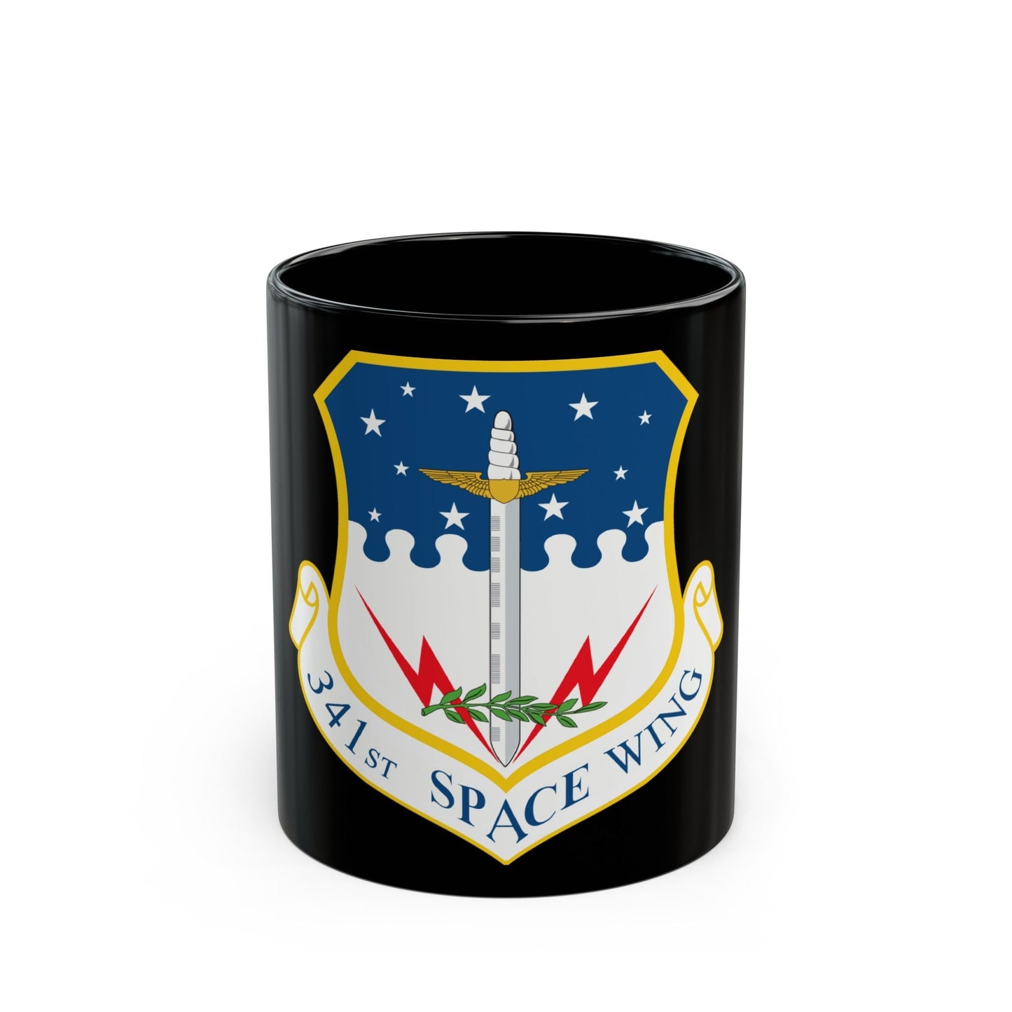 341st Space Wing (U.S. Air Force) Black Coffee Mug-11oz-The Sticker Space