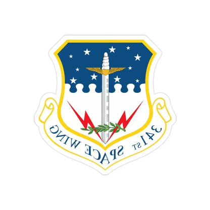 341st Space Wing (U.S. Air Force) REVERSE PRINT Transparent Die-Cut STICKER 2 Inch Die-Cut Transparent - The Sticker Space