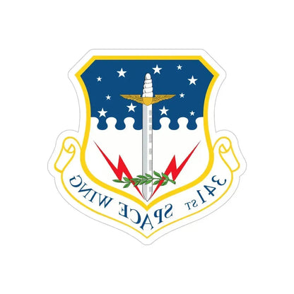 341st Space Wing (U.S. Air Force) REVERSE PRINT Transparent Die-Cut STICKER - The Sticker Space