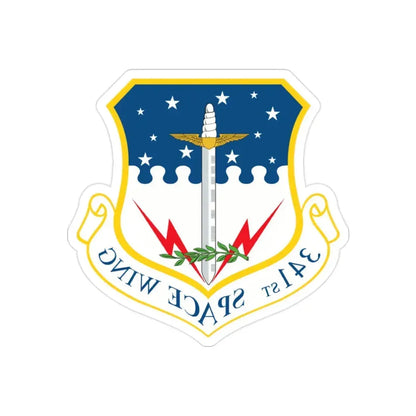 341st Space Wing (U.S. Air Force) REVERSE PRINT Transparent Die-Cut STICKER - The Sticker Space