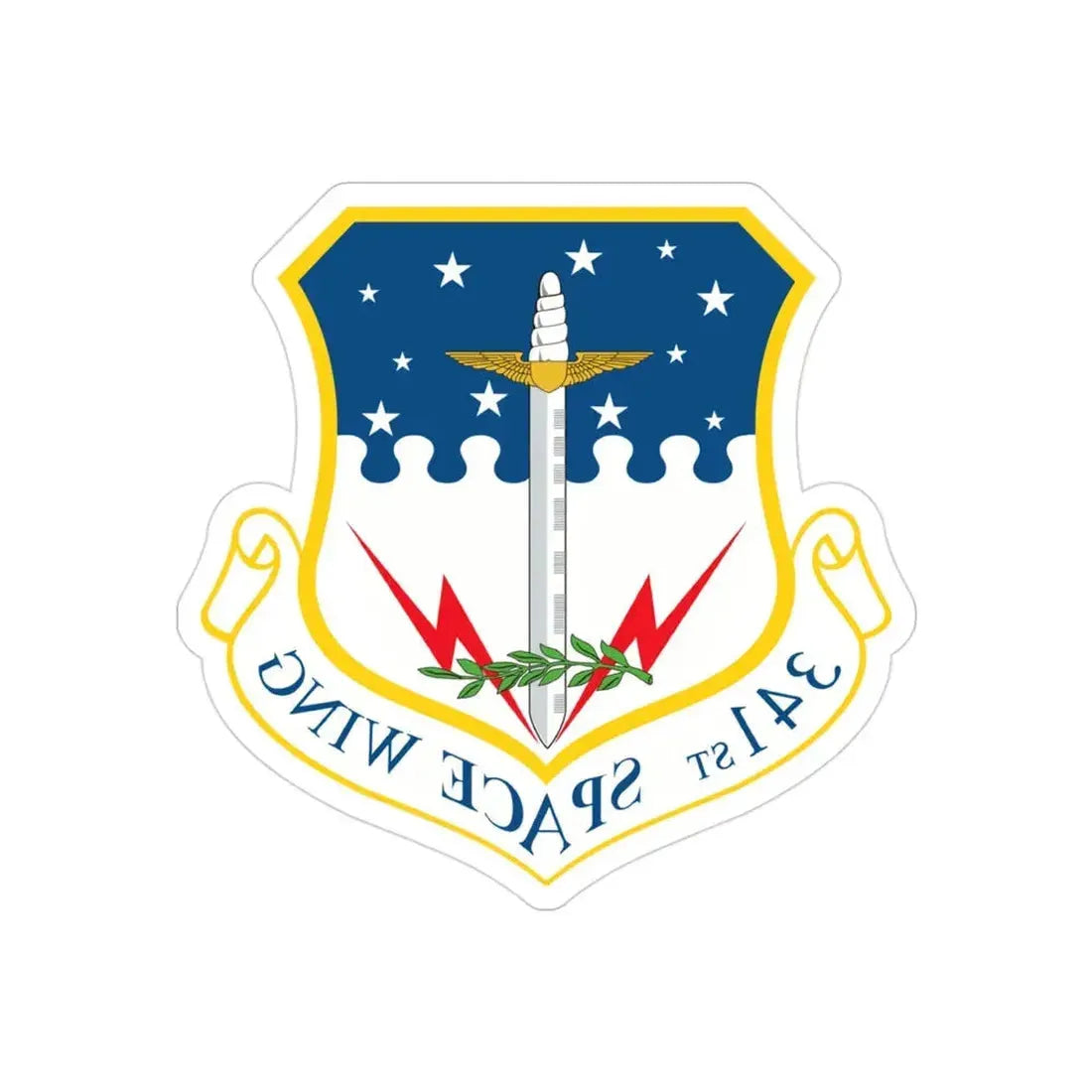 341st Space Wing (U.S. Air Force) REVERSE PRINT Transparent Die-Cut STICKER - The Sticker Space