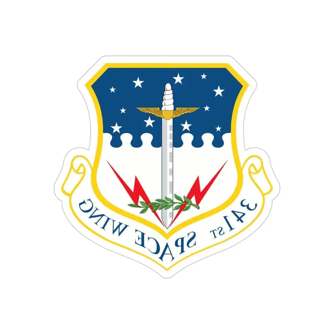 341st Space Wing (U.S. Air Force) REVERSE PRINT Transparent Die-Cut STICKER - The Sticker Space