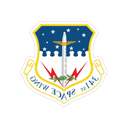 341st Space Wing (U.S. Air Force) REVERSE PRINT Transparent Die-Cut STICKER - The Sticker Space