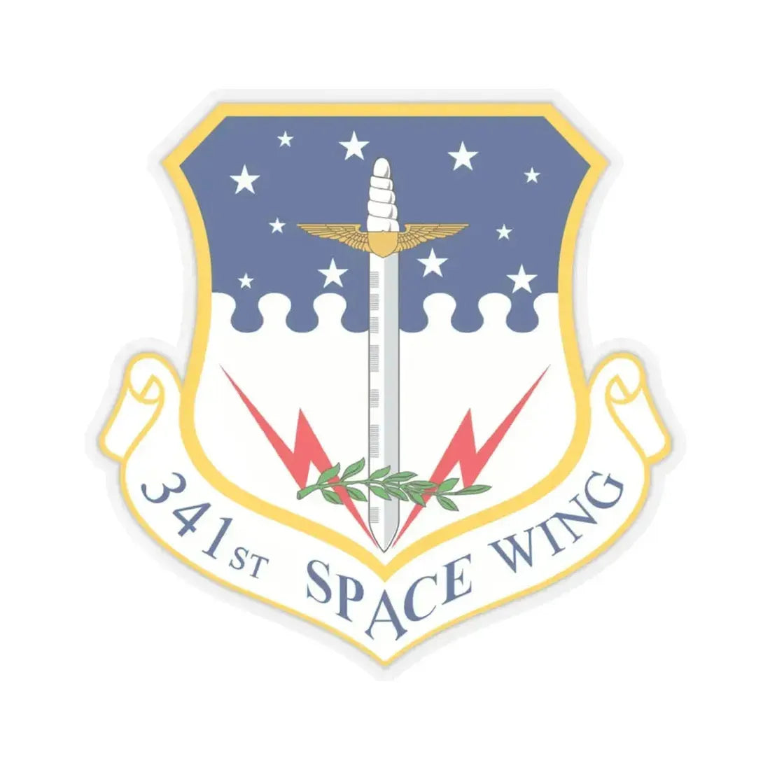 341st Space Wing (U.S. Air Force) STICKER Vinyl Kiss-Cut Decal 4 Inch Transparent - The Sticker Space