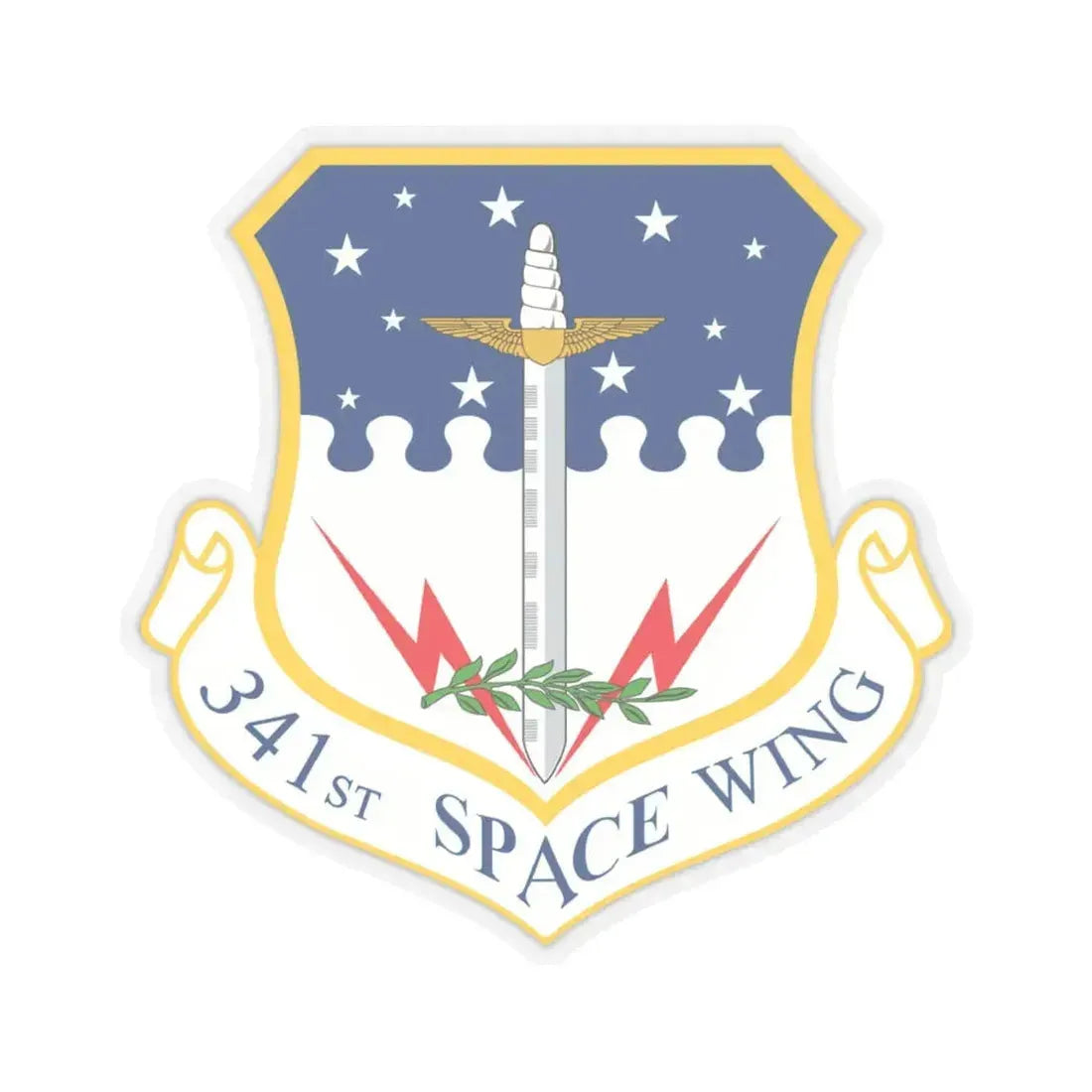 341st Space Wing (U.S. Air Force) STICKER Vinyl Kiss-Cut Decal 6 Inch Transparent - The Sticker Space