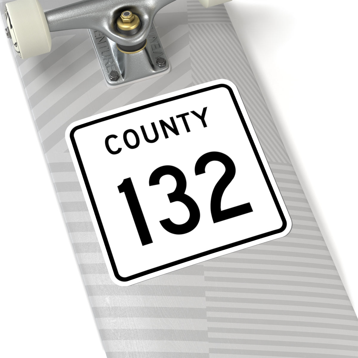 County 132 square (Minnesota) (Road Sign) STICKER Vinyl Kiss-Cut Decal
