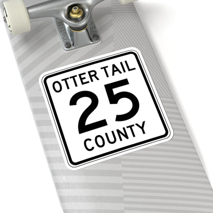 Otter Tail County Route 25 MN (Minnesota) (Road Sign) STICKER Vinyl Kiss-Cut Decal