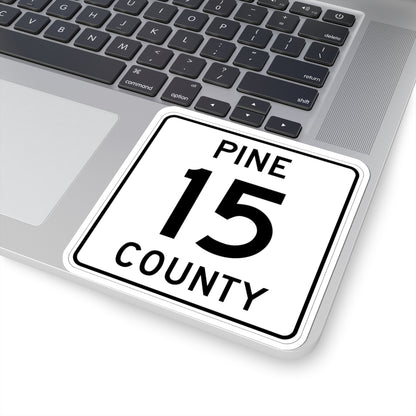 Pine County Route 15 MN (Minnesota) (Road Sign) STICKER Vinyl Kiss-Cut Decal