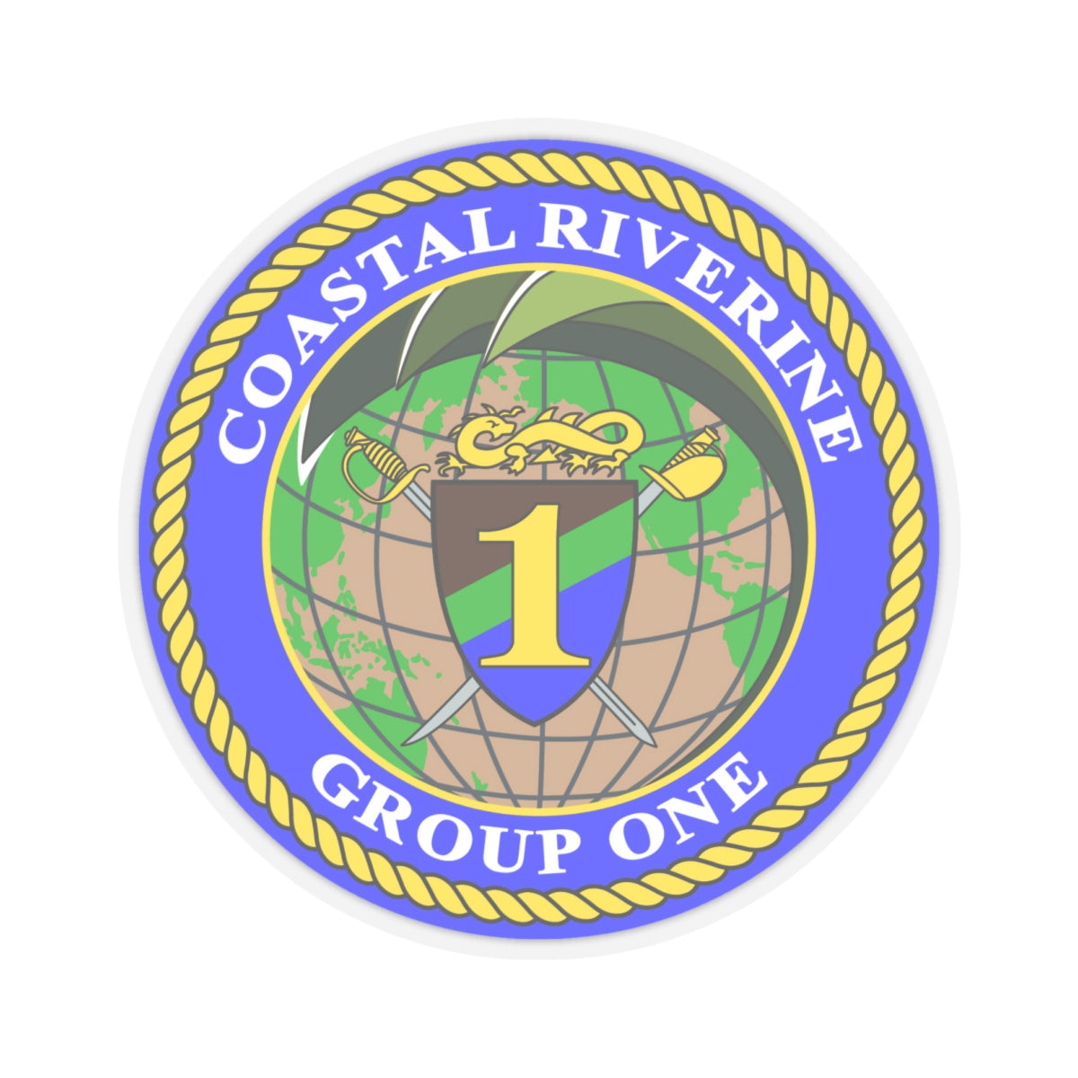 Coastal Riverine Group 1 (U.S. Navy) STICKER Vinyl Kiss-Cut Decal