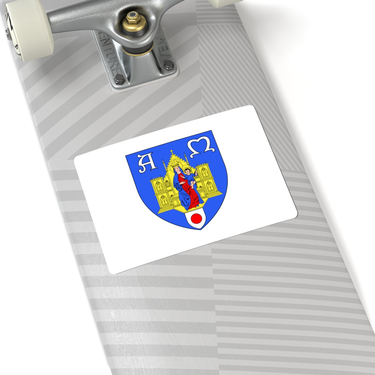 Flag of Montpellier (France) STICKER Vinyl Kiss-Cut Decal
