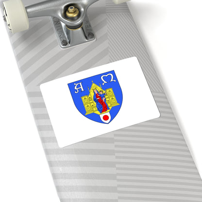Flag of Montpellier (France) STICKER Vinyl Kiss-Cut Decal