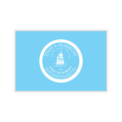 Flag of Pembroke, Massachusetts - STICKER Vinyl Kiss-Cut Decal