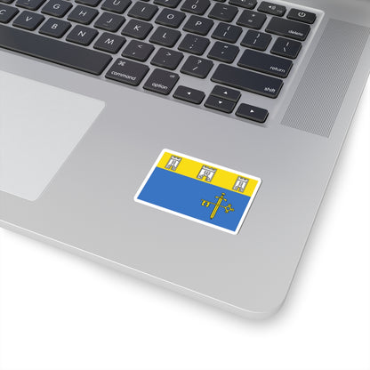 Flag of Ternopil Oblast 2001-2003 (Ukraine) STICKER Vinyl Kiss-Cut Decal