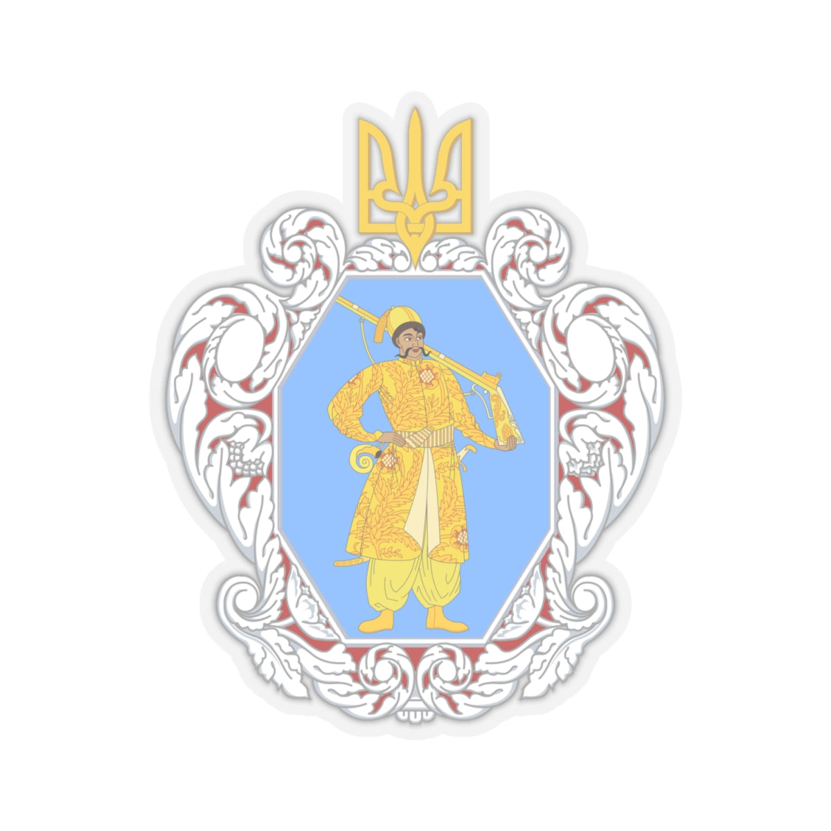 Coat of Arms of the Ukrainian State - STICKER Vinyl Kiss-Cut Decal