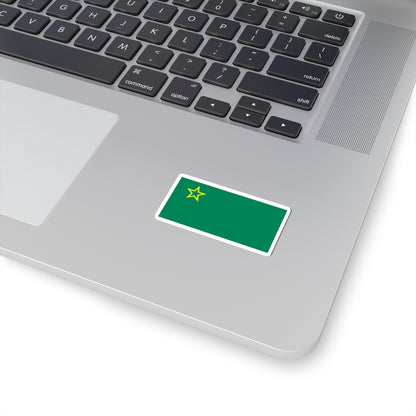 Green star flag (North Macedonia) STICKER Vinyl Kiss-Cut Decal