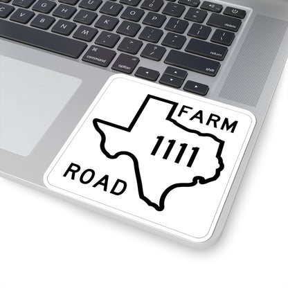 Texas FM 1111 1956 (Texas) (Road Sign) STICKER Vinyl Kiss-Cut Decal