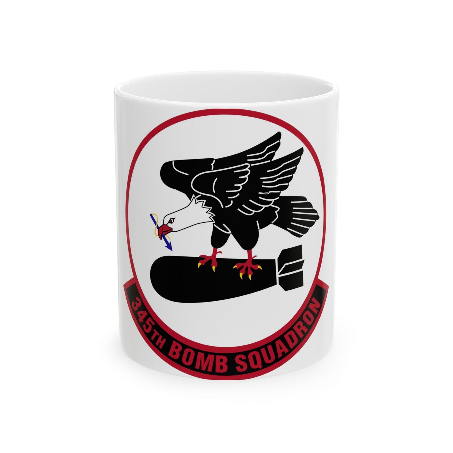 345 Bomb Squadron AFRC (U.S. Air Force) White Coffee Mug-11oz-The Sticker Space