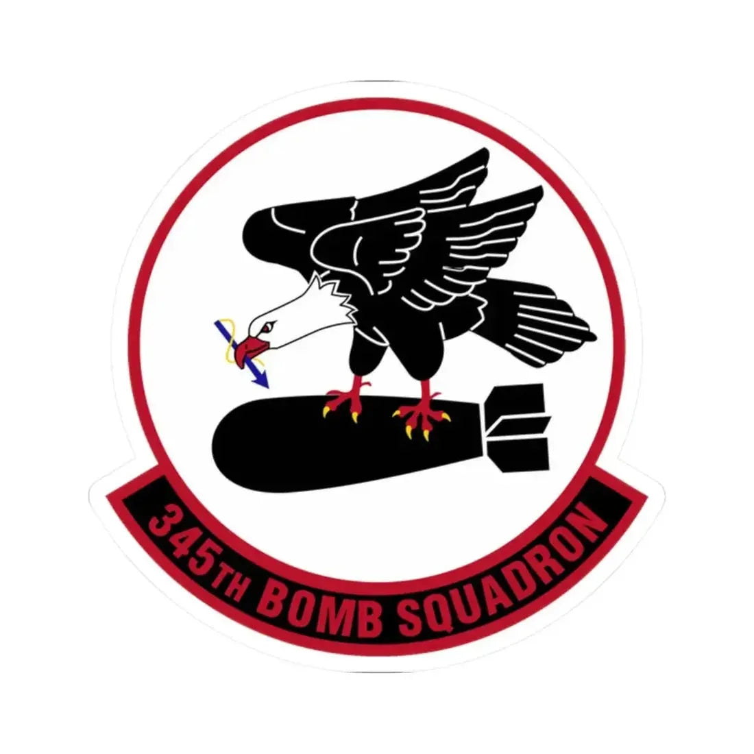 345 Bomb Squadron AFRC (U.S. Air Force) STICKER Vinyl Kiss-Cut Decal 2 Inch White - The Sticker Space