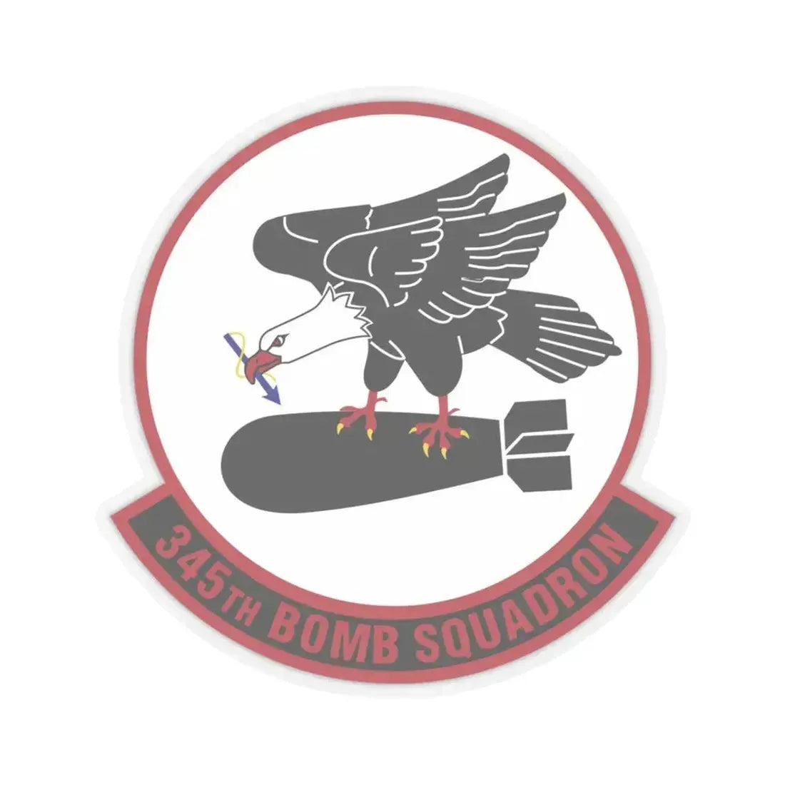 345 Bomb Squadron AFRC (U.S. Air Force) STICKER Vinyl Kiss-Cut Decal 3 Inch Transparent - The Sticker Space