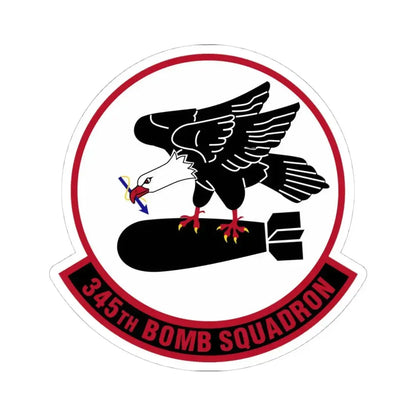 345 Bomb Squadron AFRC (U.S. Air Force) STICKER Vinyl Kiss-Cut Decal 4 Inch White - The Sticker Space
