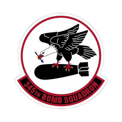 345 Bomb Squadron AFRC (U.S. Air Force) STICKER Vinyl Kiss-Cut Decal 6 Inch White - The Sticker Space