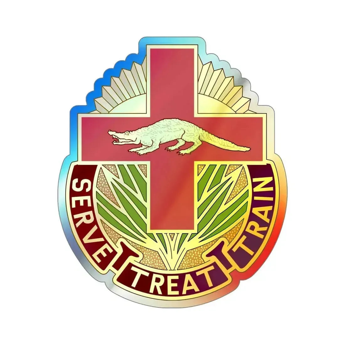 345 Field Hospital (U.S. Army) Holographic STICKER Die-Cut Vinyl Decal - The Sticker Space