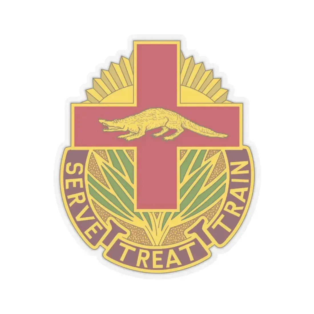 345 Field Hospital (U.S. Army) STICKER Vinyl Kiss-Cut Decal 2 Inch Transparent - The Sticker Space