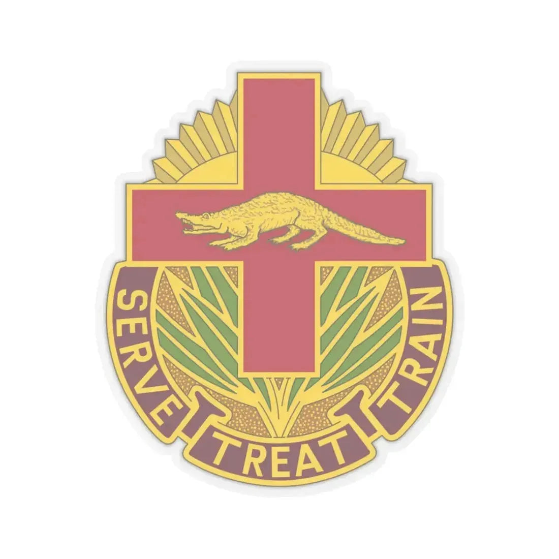 345 Field Hospital (U.S. Army) STICKER Vinyl Kiss-Cut Decal 3 Inch Transparent - The Sticker Space