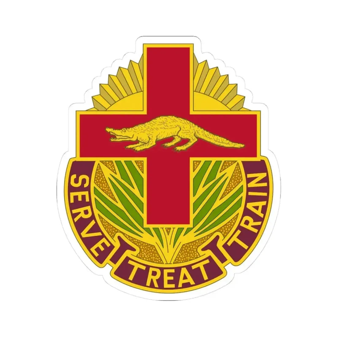 345 Field Hospital (U.S. Army) STICKER Vinyl Kiss-Cut Decal 3 Inch White - The Sticker Space