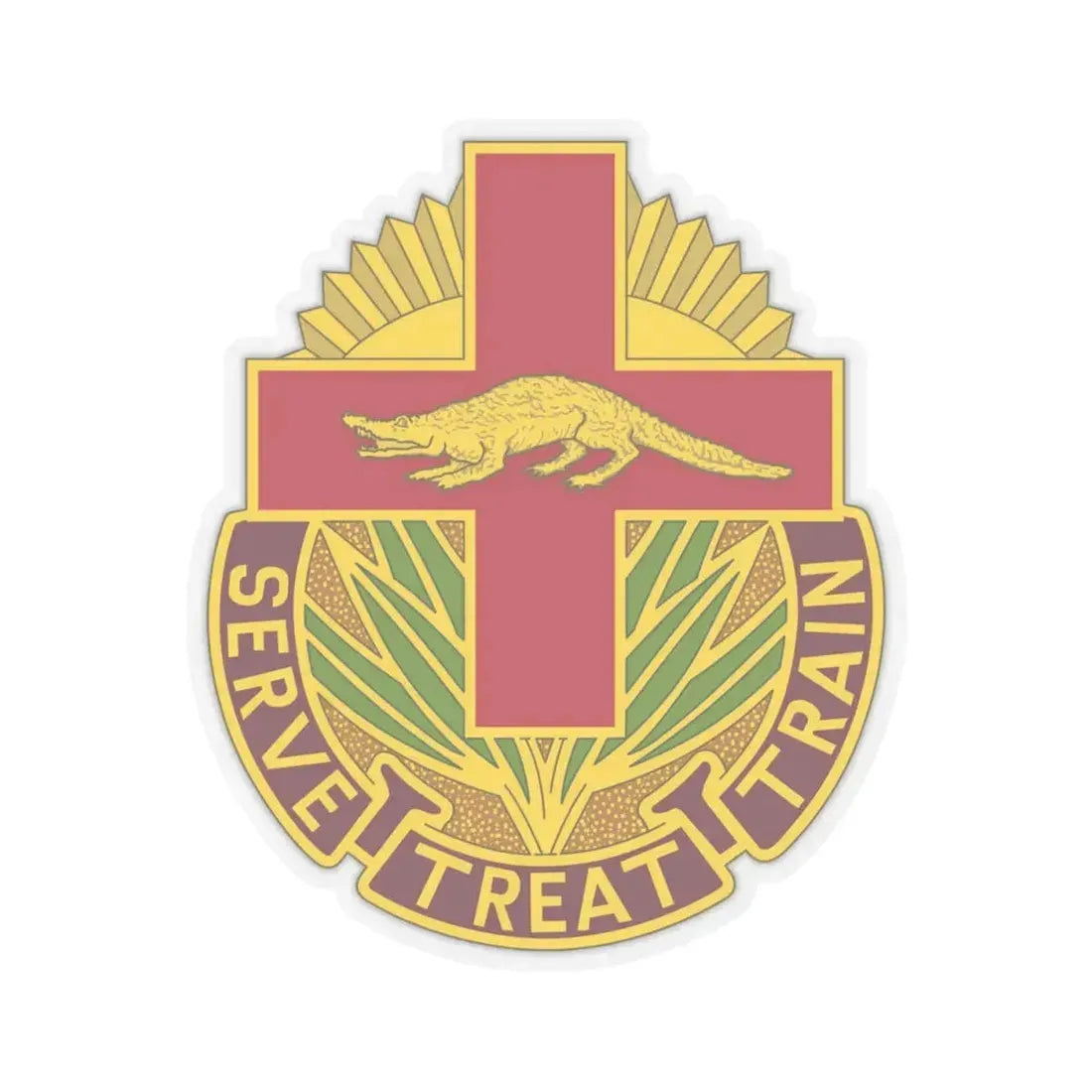 345 Field Hospital (U.S. Army) STICKER Vinyl Kiss-Cut Decal 4 Inch Transparent - The Sticker Space