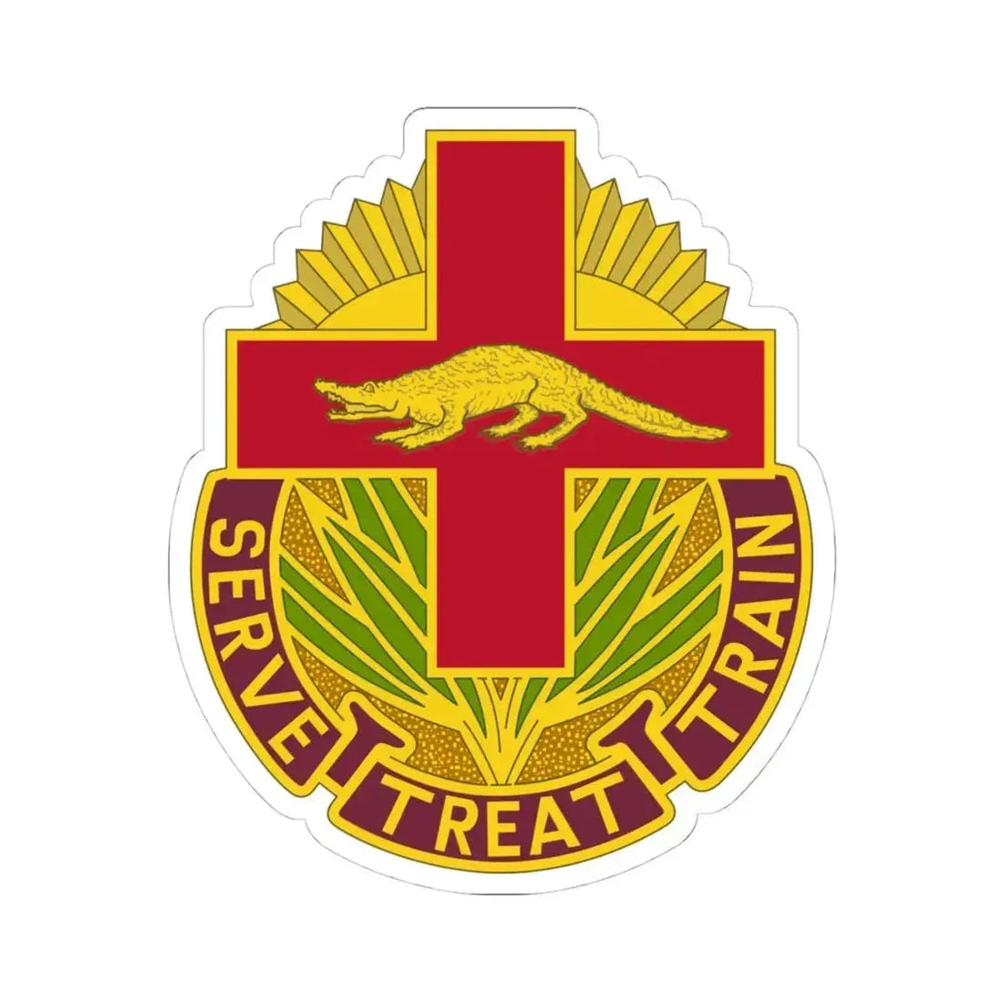 345 Field Hospital (U.S. Army) STICKER Vinyl Kiss-Cut Decal 4 Inch White - The Sticker Space