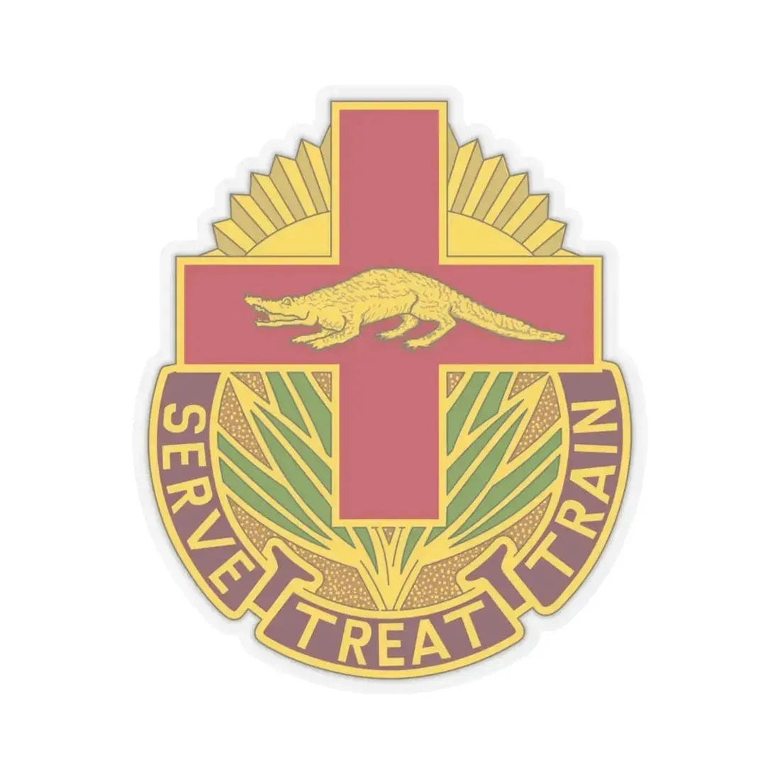 345 Field Hospital (U.S. Army) STICKER Vinyl Kiss-Cut Decal 6 Inch Transparent - The Sticker Space