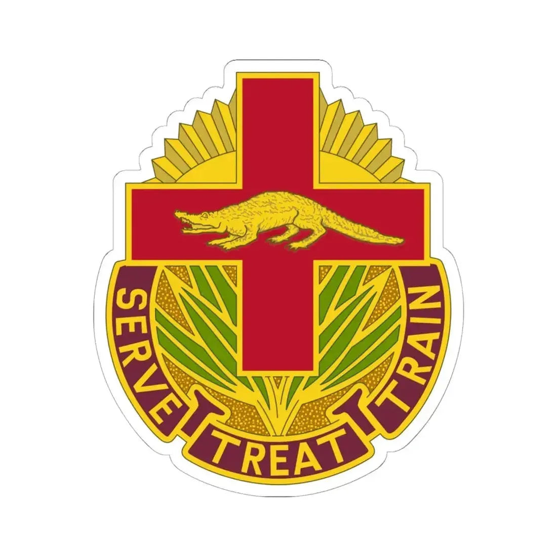 345 Field Hospital (U.S. Army) STICKER Vinyl Kiss-Cut Decal 6 Inch White - The Sticker Space