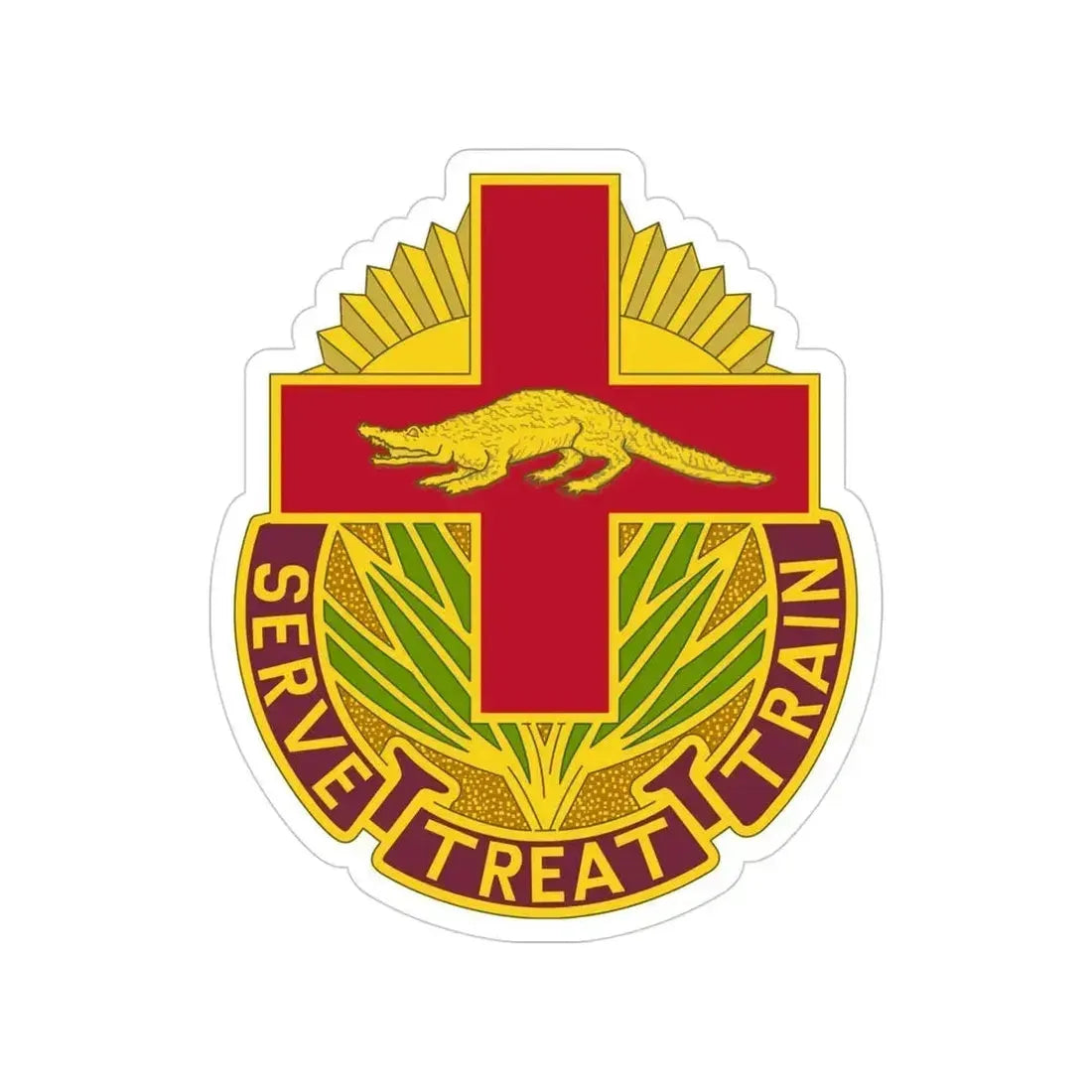 345 Field Hospital (U.S. Army) Transparent STICKER Die-Cut Vinyl Decal 4 Inch - The Sticker Space