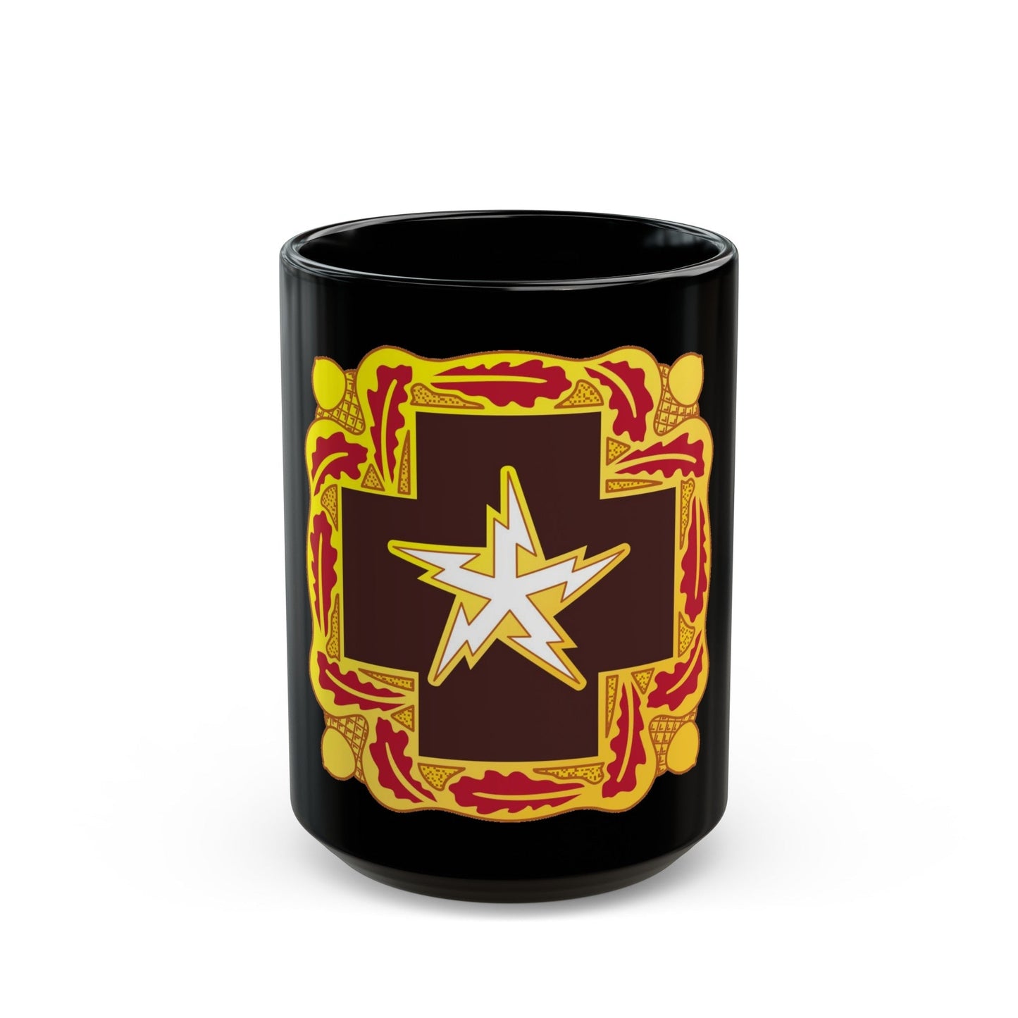 345 Medical Battalion (U.S. Army) Black Coffee Mug-15oz-The Sticker Space