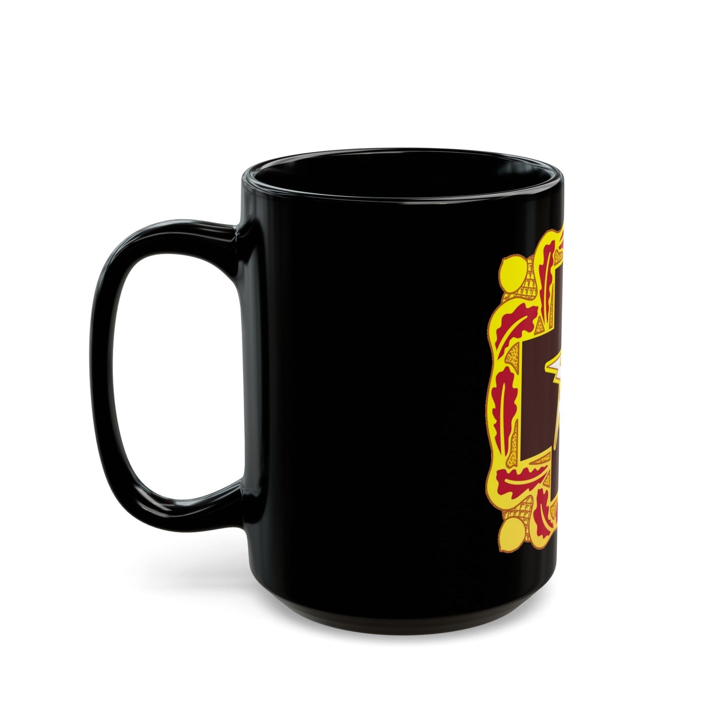 345 Medical Battalion (U.S. Army) Black Coffee Mug-The Sticker Space