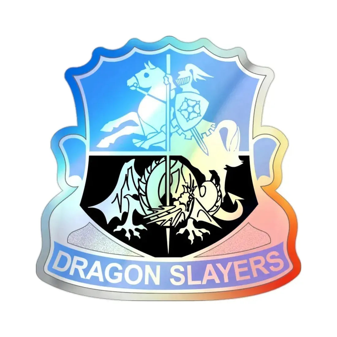 345 Military Intelligence Battalion (U.S. Army) Holographic STICKER Die-Cut Vinyl Decal 2 Inch Holographic - The Sticker Space