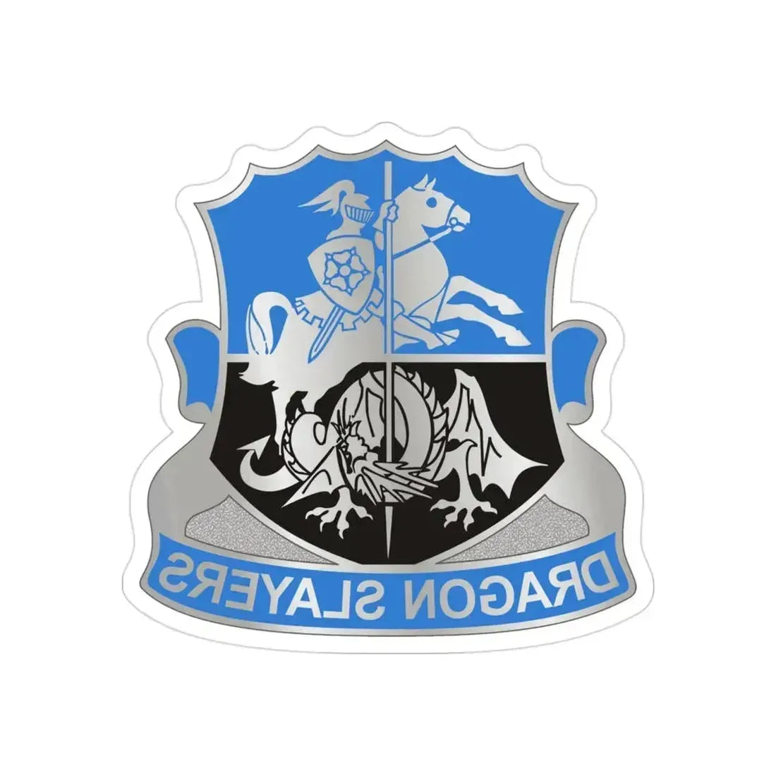 345 Military Intelligence Battalion (U.S. Army) REVERSE PRINT Transparent Die-Cut STICKER 3 Inch Die-Cut Transparent - The Sticker Space