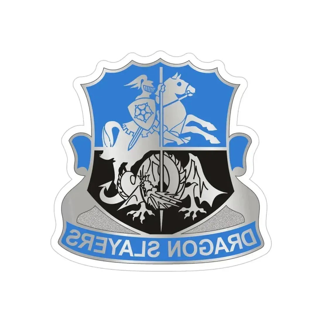 345 Military Intelligence Battalion (U.S. Army) REVERSE PRINT Transparent Die-Cut STICKER 5 Inch Die-Cut Transparent - The Sticker Space