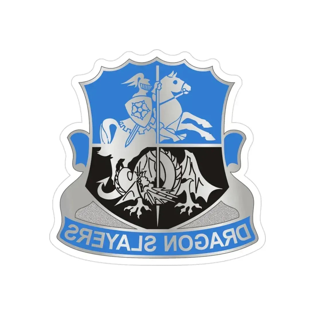 345 Military Intelligence Battalion (U.S. Army) REVERSE PRINT Transparent Die-Cut STICKER - The Sticker Space