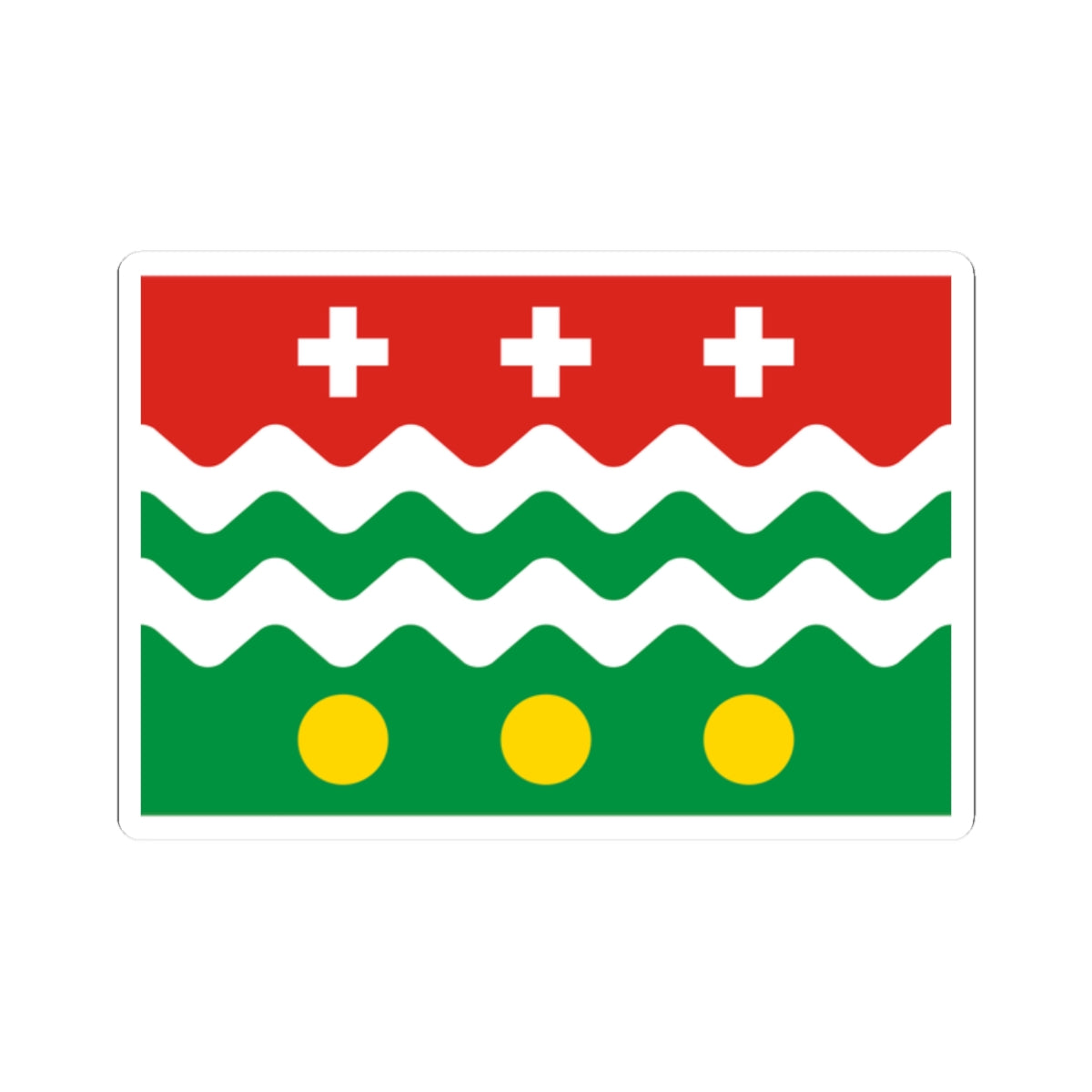 Flag of Molokovsky rayon Tver oblast (Russia) STICKER Vinyl Kiss-Cut Decal