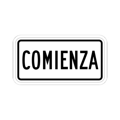 Begin plate es (Puerto Rico) (Road Sign) STICKER Vinyl Kiss-Cut Decal