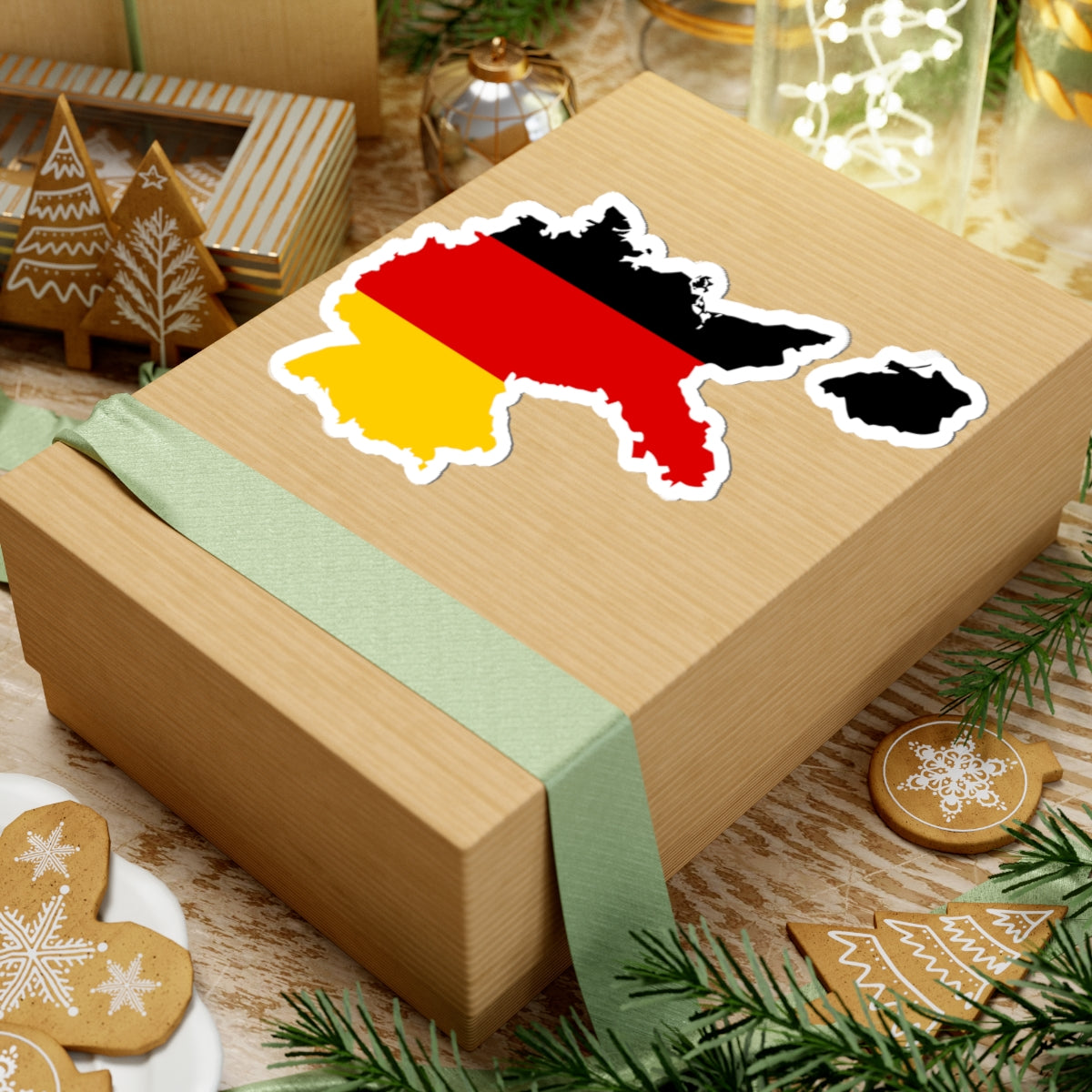 Flag map of Germany 1919 (Germany) STICKER Vinyl Kiss-Cut Decal