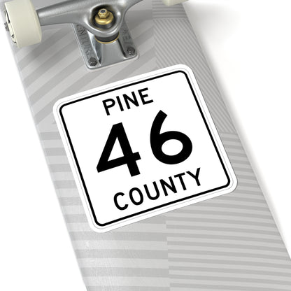 Pine County Route 46 MN (Minnesota) (Road Sign) STICKER Vinyl Kiss-Cut Decal