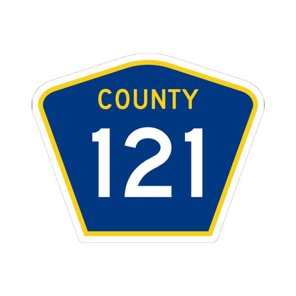 County 121 MN (Minnesota) (Road Sign) STICKER Vinyl Kiss-Cut Decal