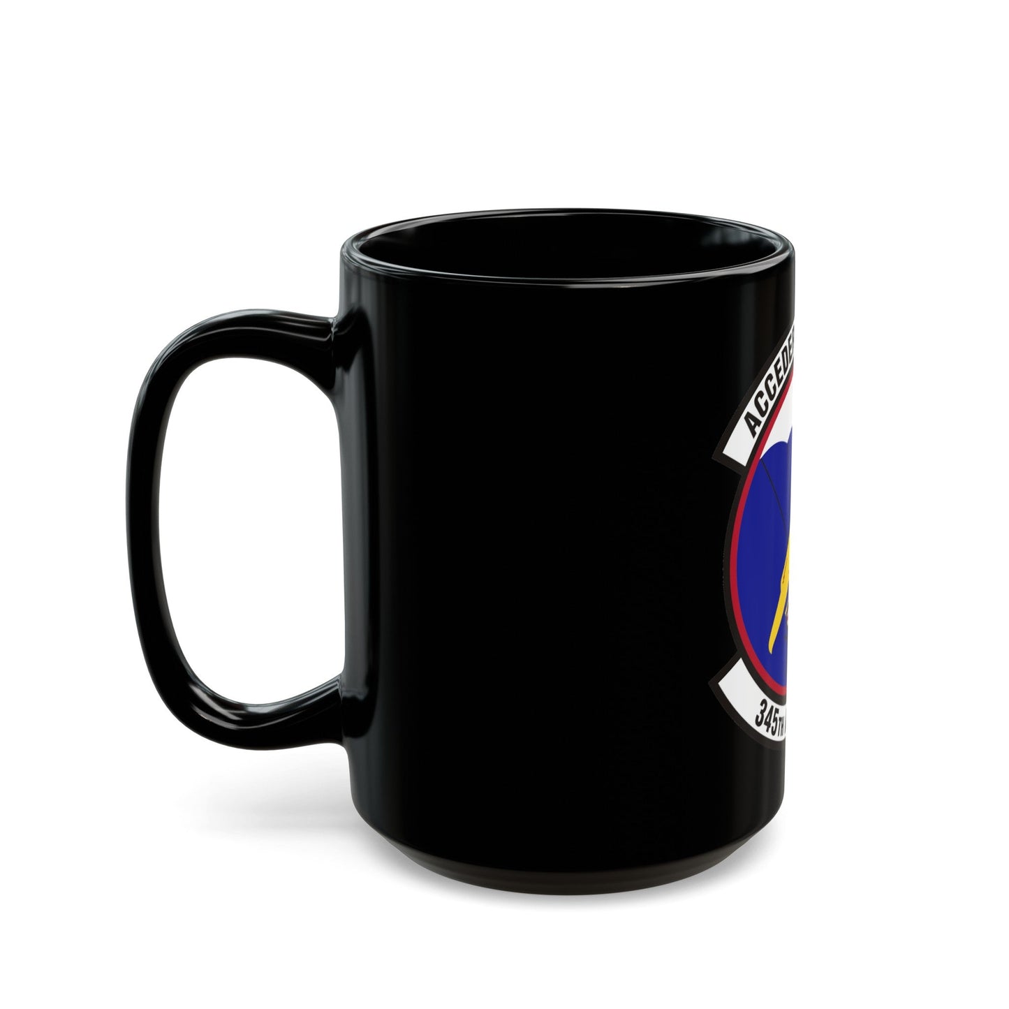 345th Airlift Squadron (U.S. Air Force) Black Coffee Mug-The Sticker Space