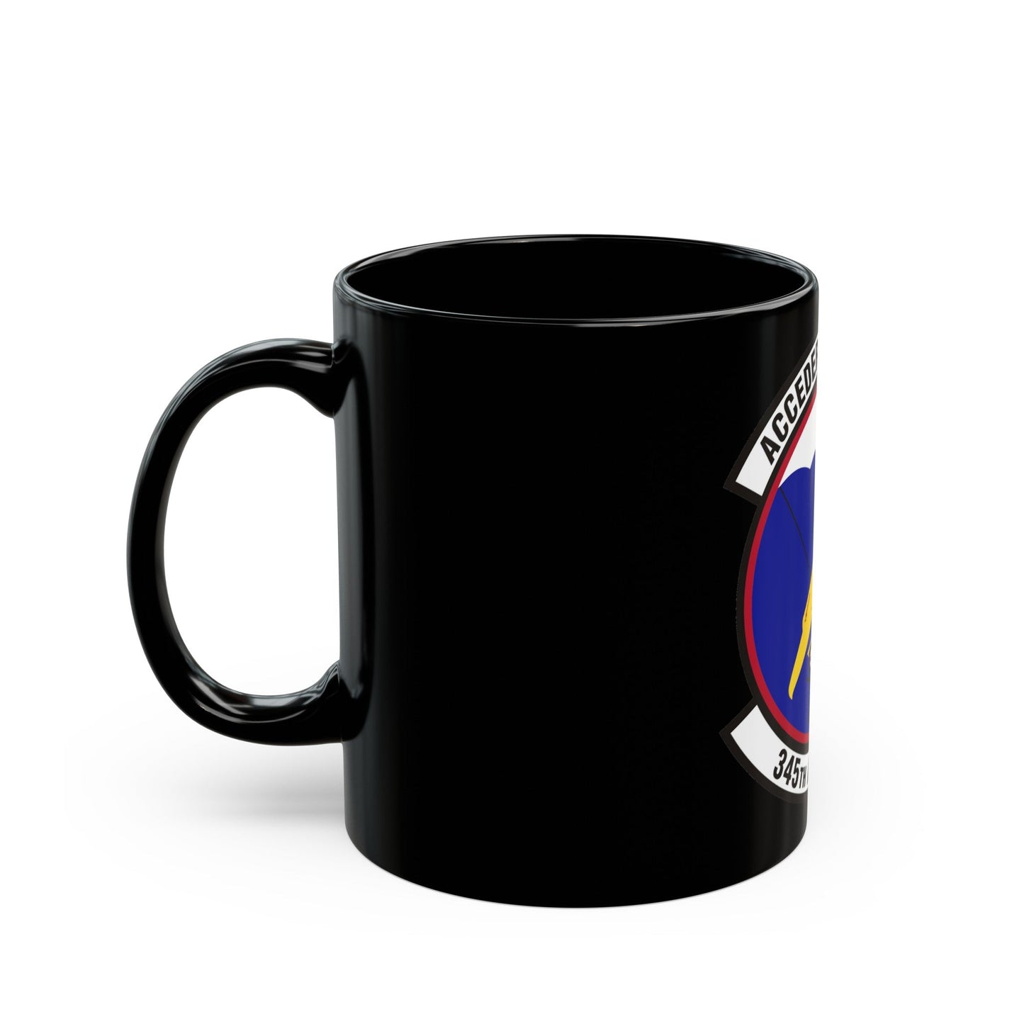 345th Airlift Squadron (U.S. Air Force) Black Coffee Mug-The Sticker Space