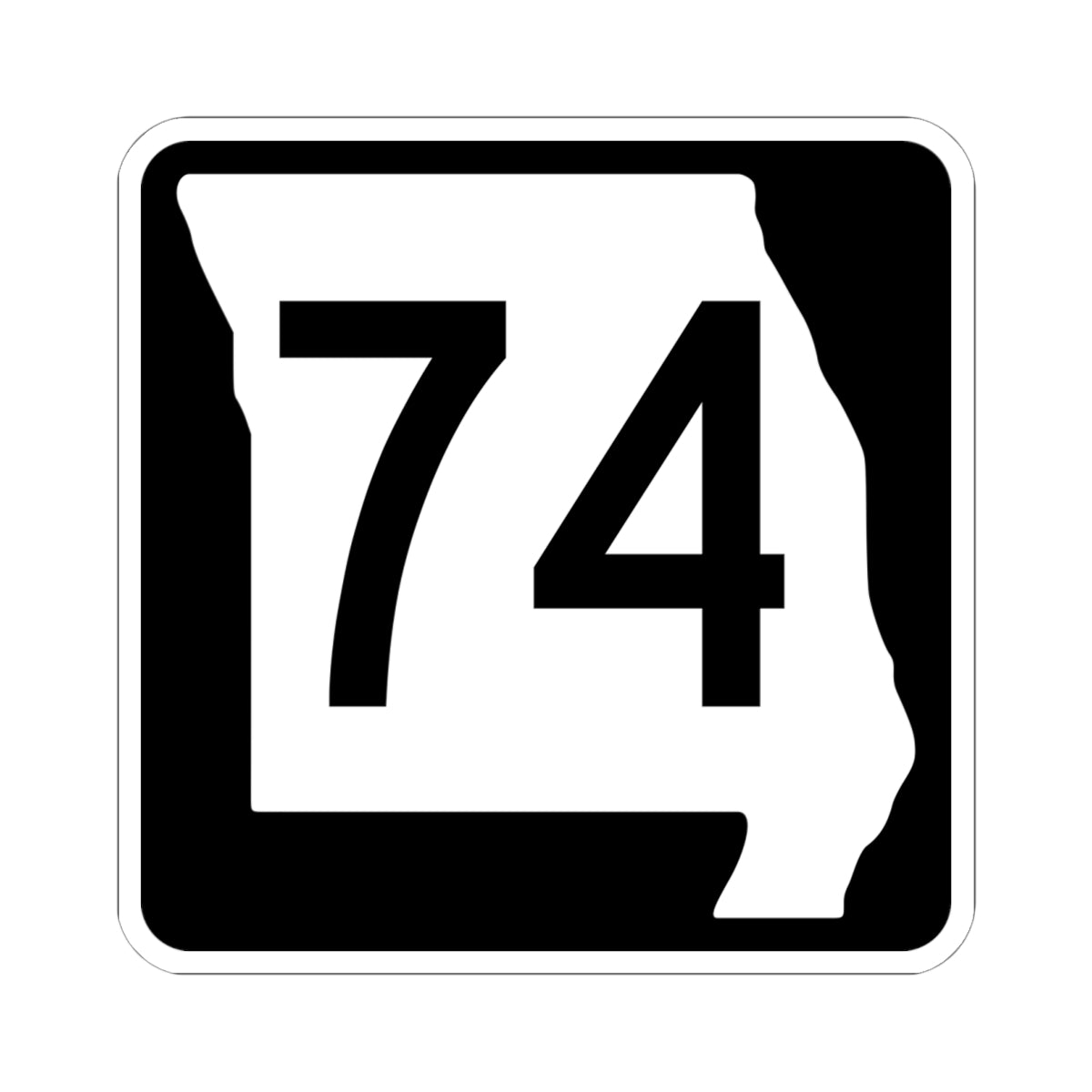 MO-74 (Missouri) (Road Sign) STICKER Vinyl Kiss-Cut Decal