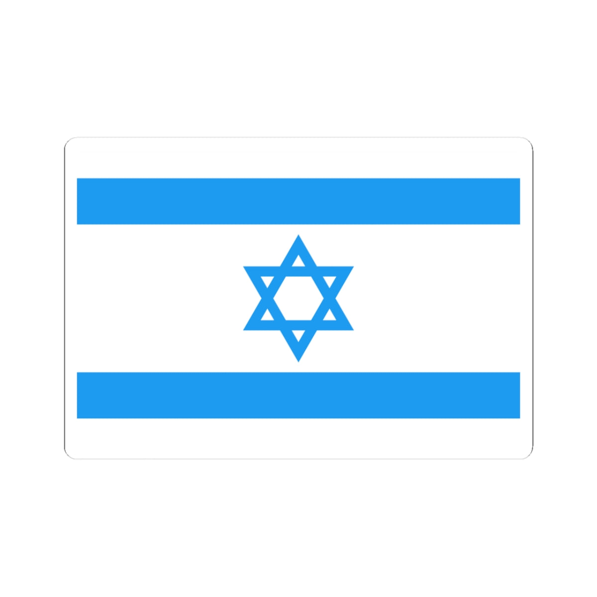 Flag of Israel Light Blue 3-2 (Israel) STICKER Vinyl Kiss-Cut Decal