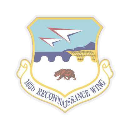 163d Reconnaissance Wing (U.S. Air Force) STICKER Vinyl Kiss-Cut Decal-3" × 3"-Transparent-The Sticker Space